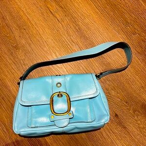 Spring 2005 Banana Republic turquoise leather  purse